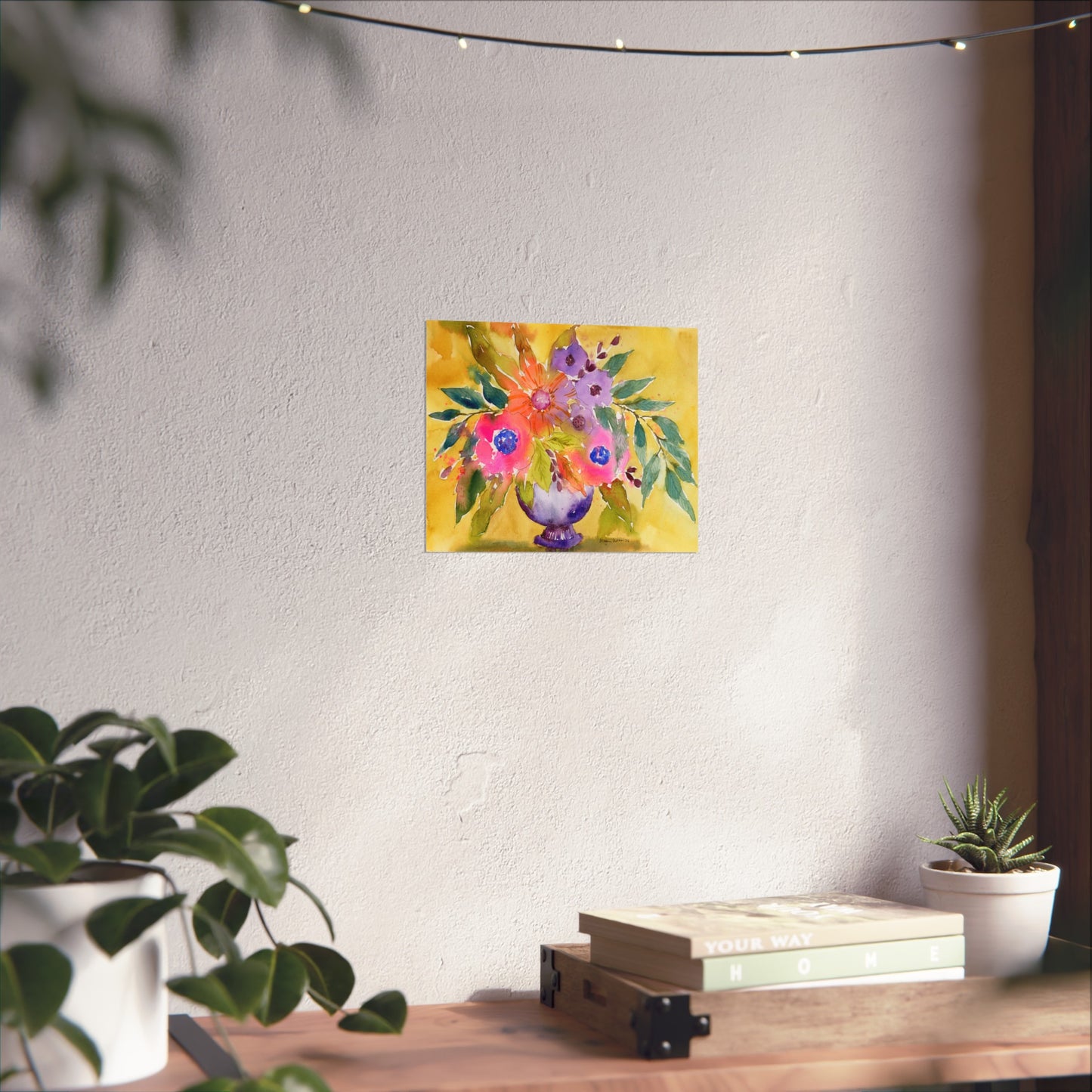 Loose Watercolor Floral Print - Original Watercolor Art Print, Fine Art Prints "Bold Blessings"