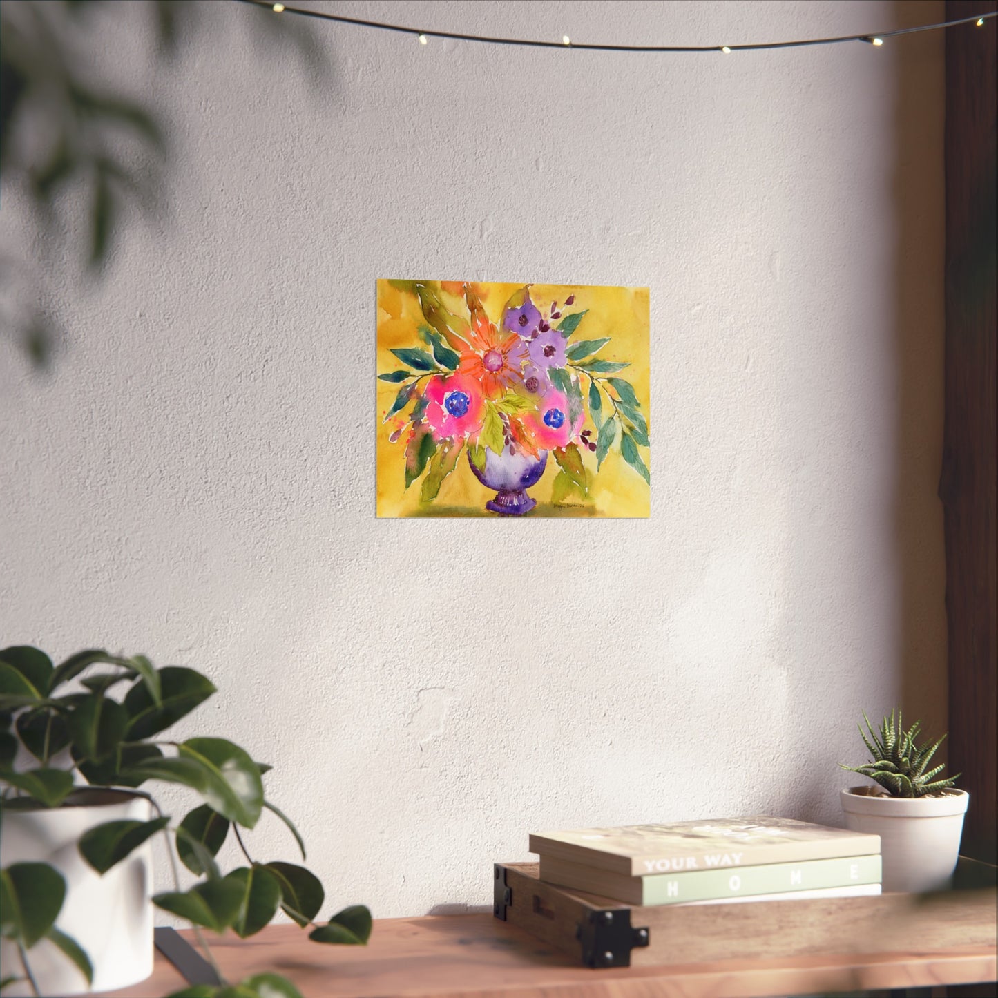 Loose Watercolor Floral Print - Original Watercolor Art Print, Fine Art Prints "Bold Blessings"