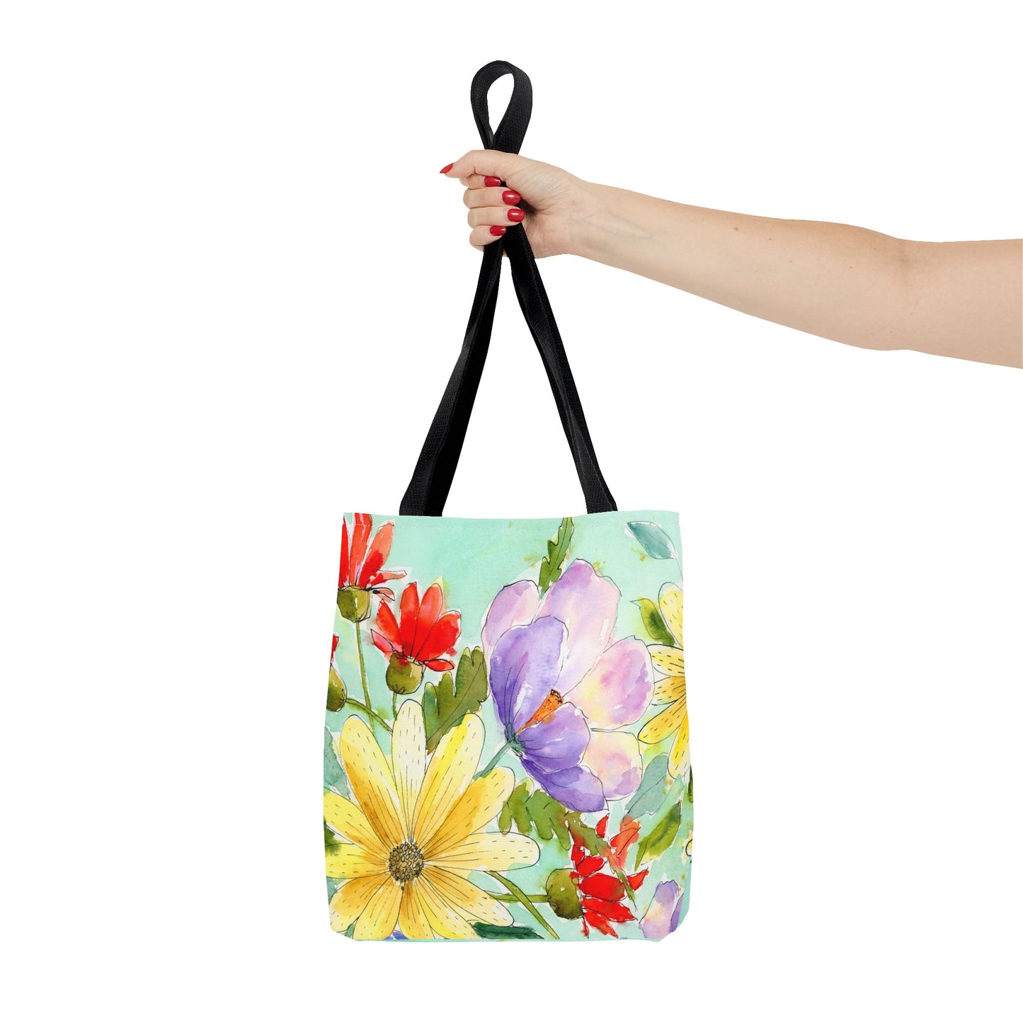 Colorful Flower Watercolor Tote Bag - Bloom & Go Floral Tote