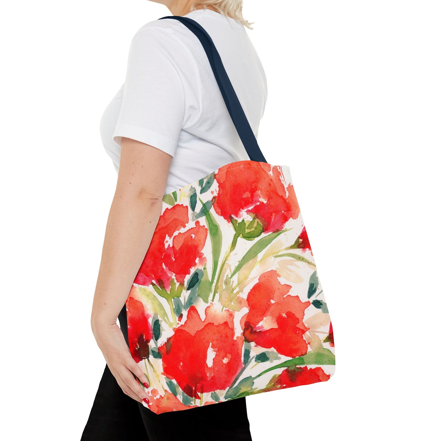 Abstract Red Flower Tote Bag