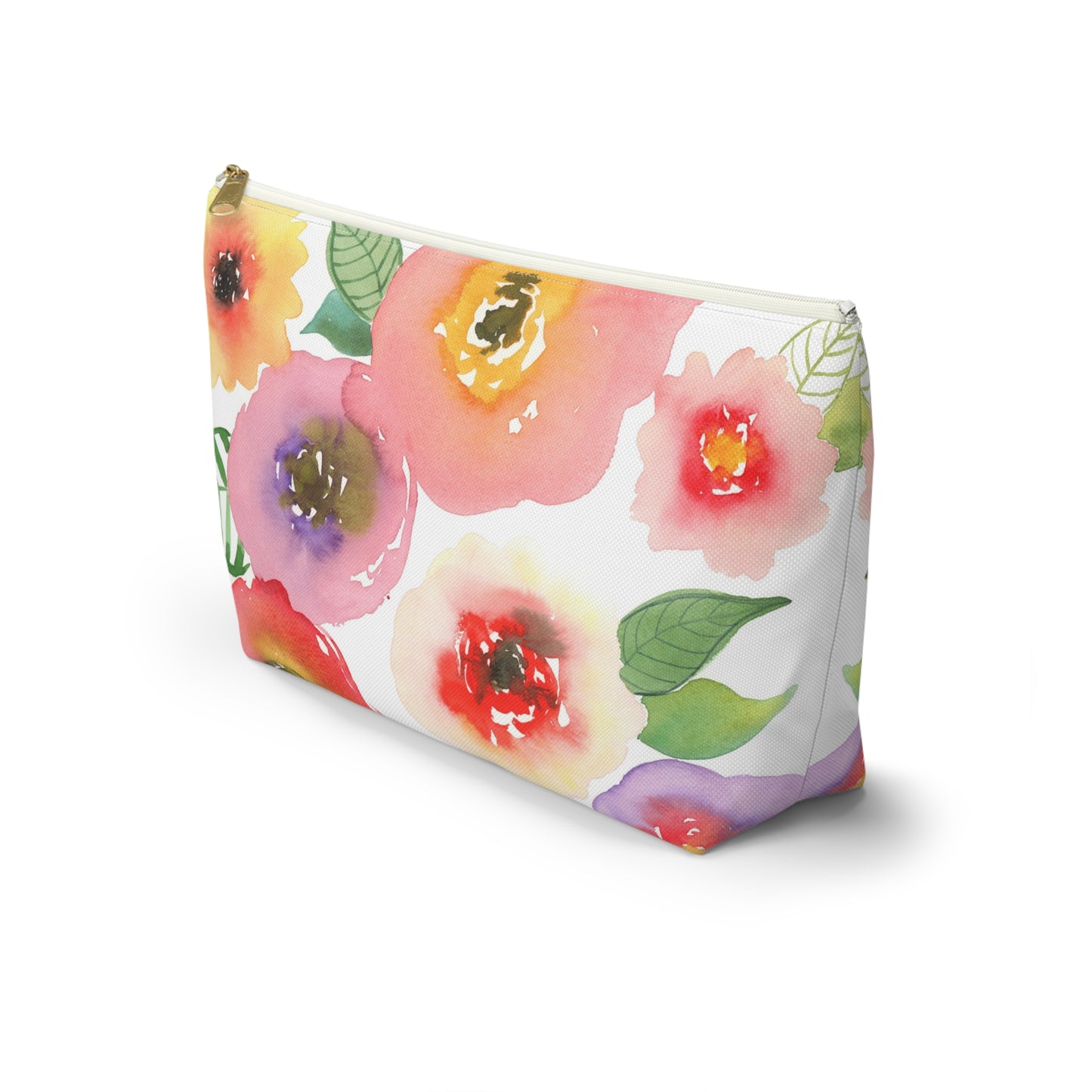 Soft Floral Accessory Pouch