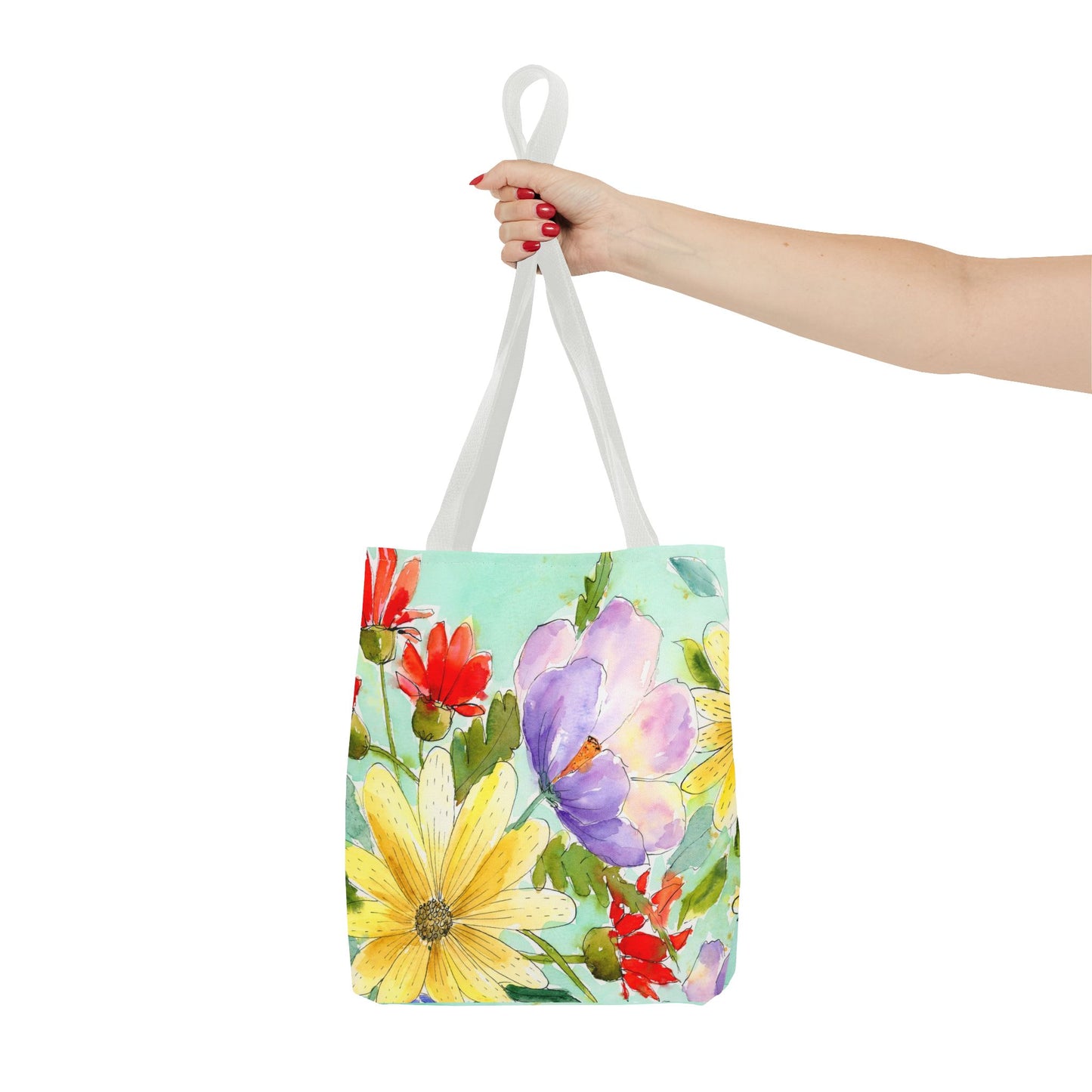 Colorful Flower Watercolor Tote Bag - Bloom & Go Floral Tote