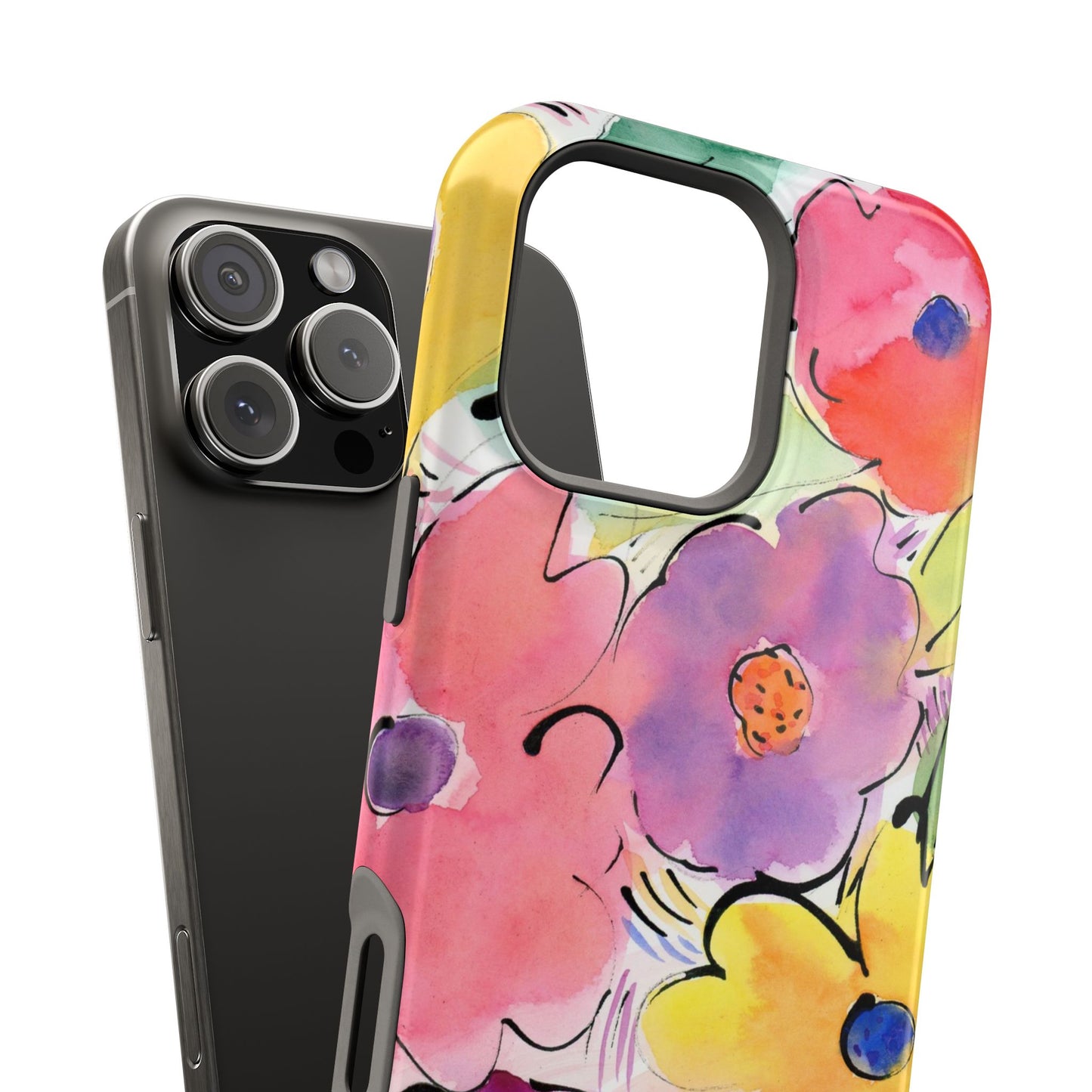 Colorful Abstract Flower Magnetic Phone Case