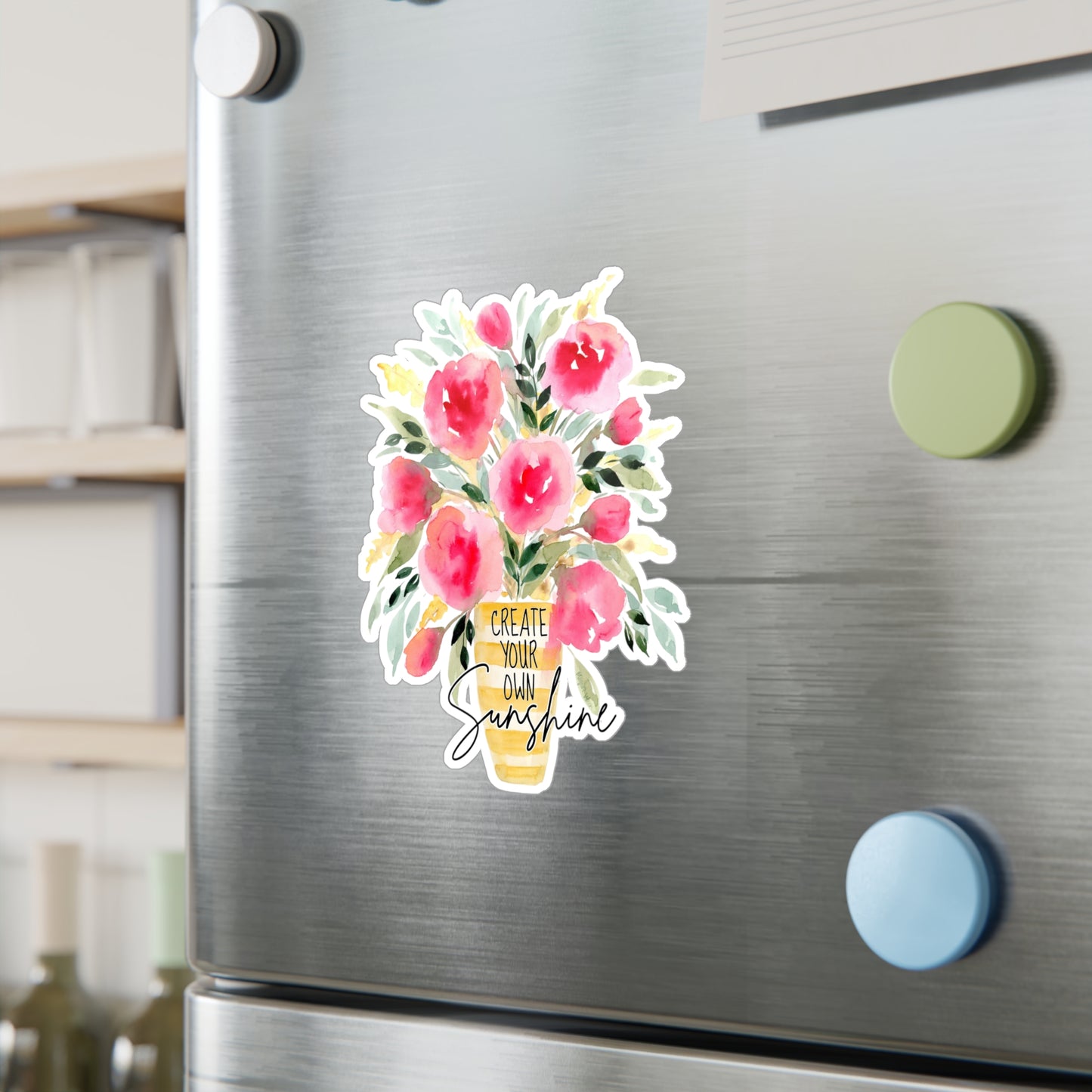 Floral Sticker 'Create your own Sunshine' Original Watercolor Decal
