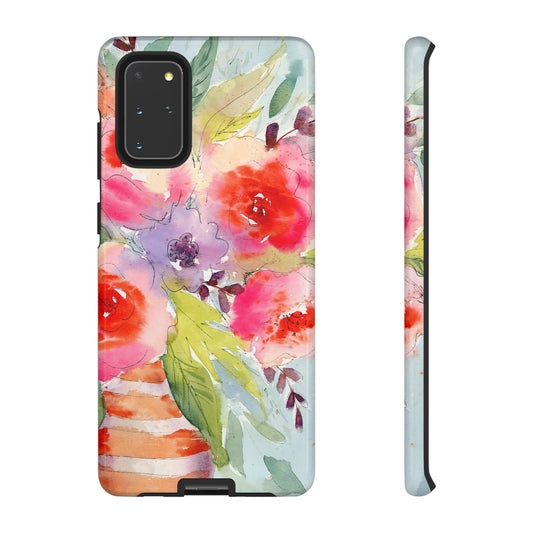 Painted Petals Classic Phone Case, Watercolor Floral Phone Case