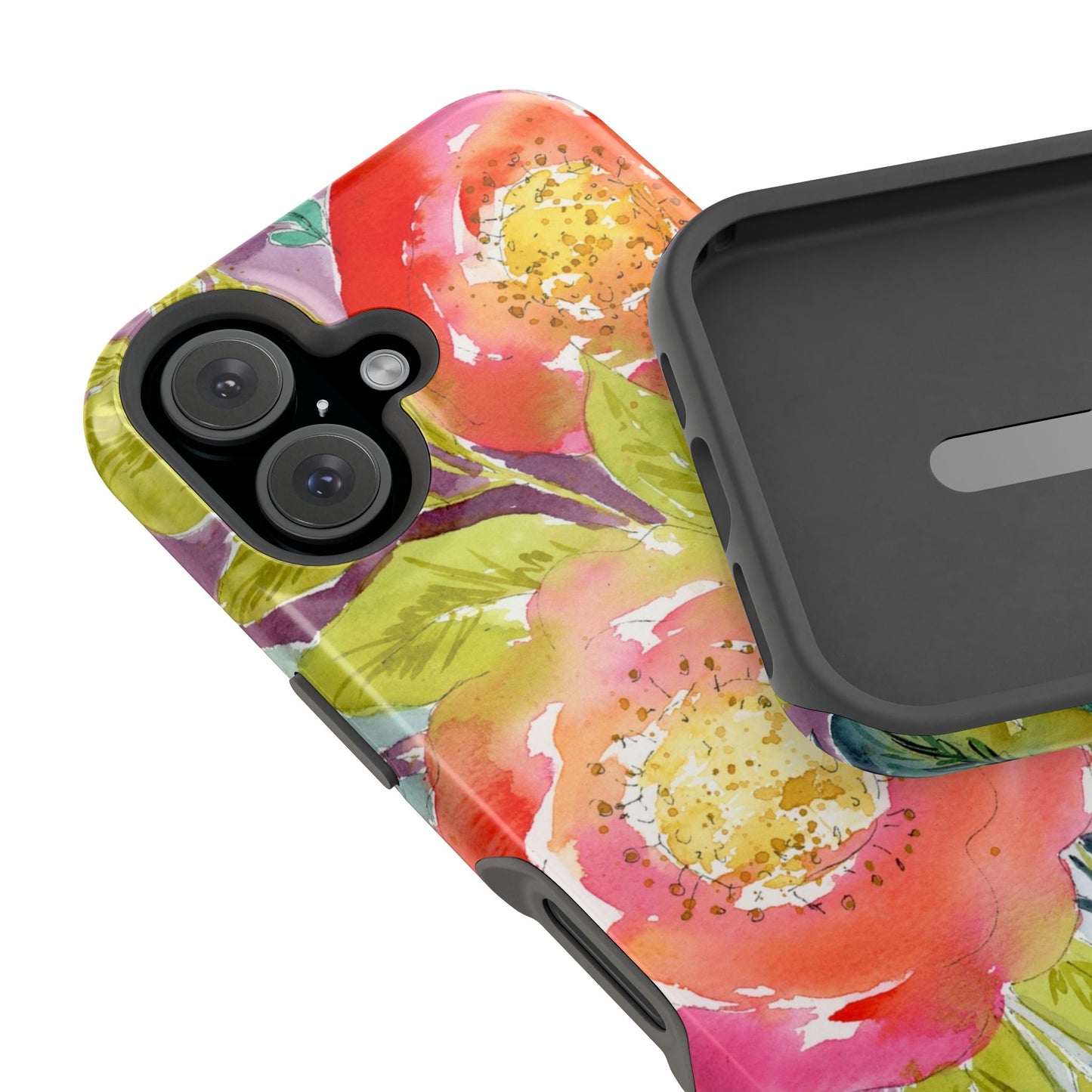 Bright Blushing Blooms, Watercolor Magnetic Phone Case
