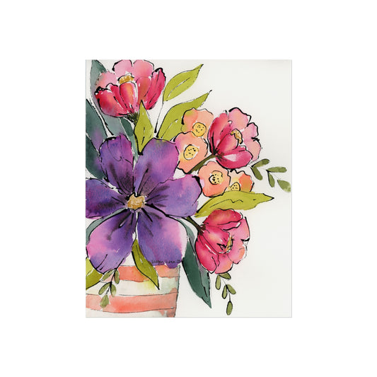 Painted Joy Watercolor Print, Colorful Watercolor Print, Large Floral Print, Floral Watercolor Fine Art Prints