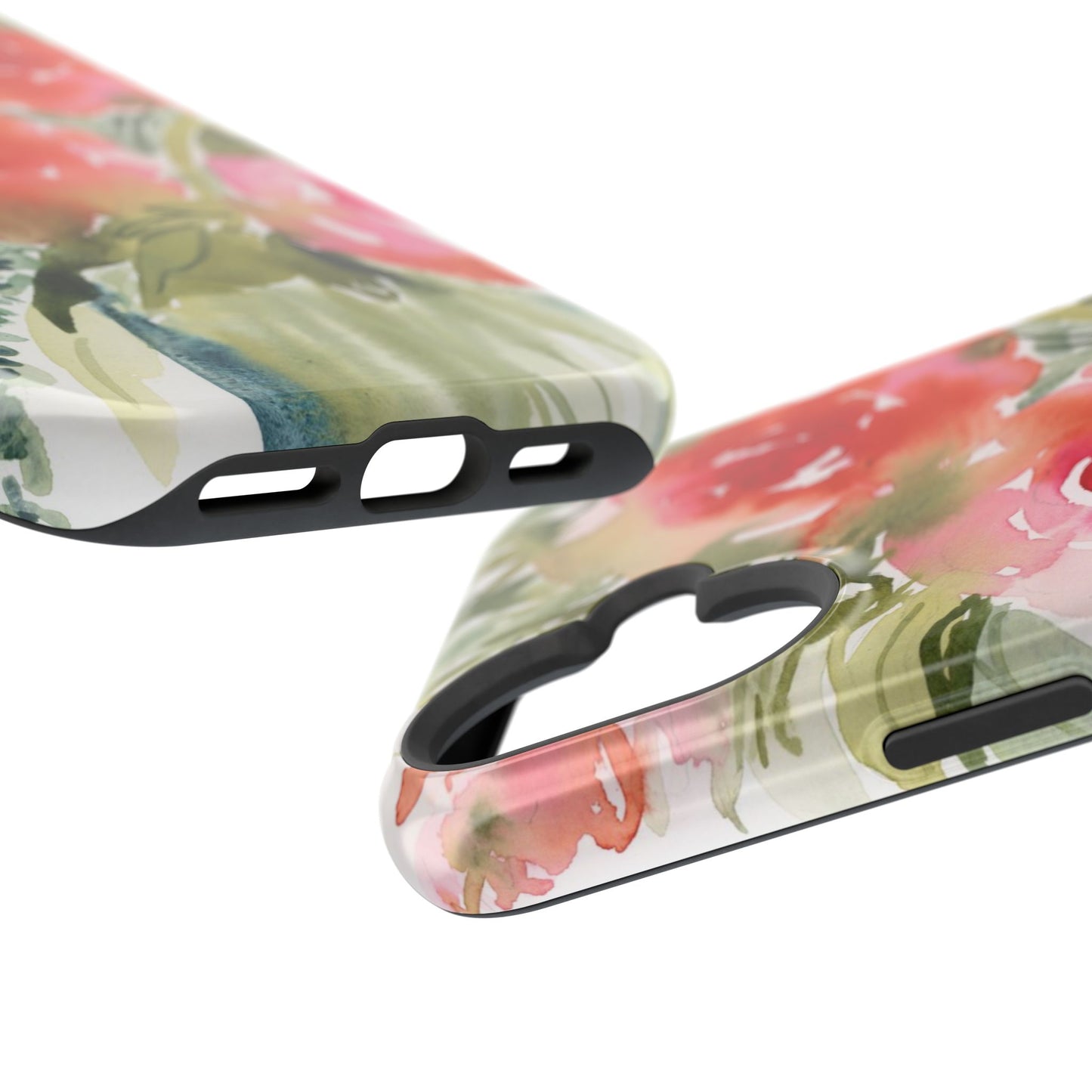 Loose Floral Watercolor Magnetic Case, Pink Bloom Phone Case