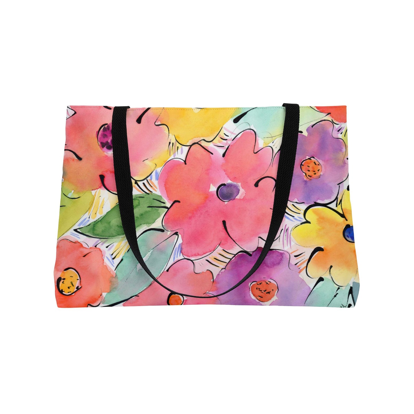Colorful Floral Big Bloom Weekend Tote