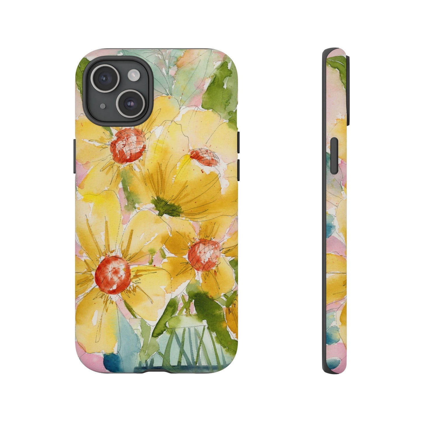 Pocketful of Sunshine Classic Phone Case, Yellow Blooms Phone Case, Yellow Flowers, Watercolor Phone Case