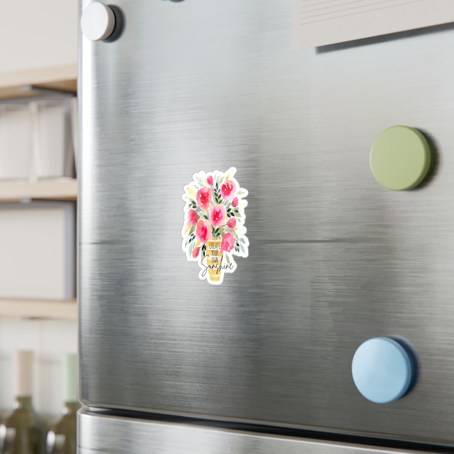 Floral Sticker 'Create your own Sunshine' Original Watercolor Decal