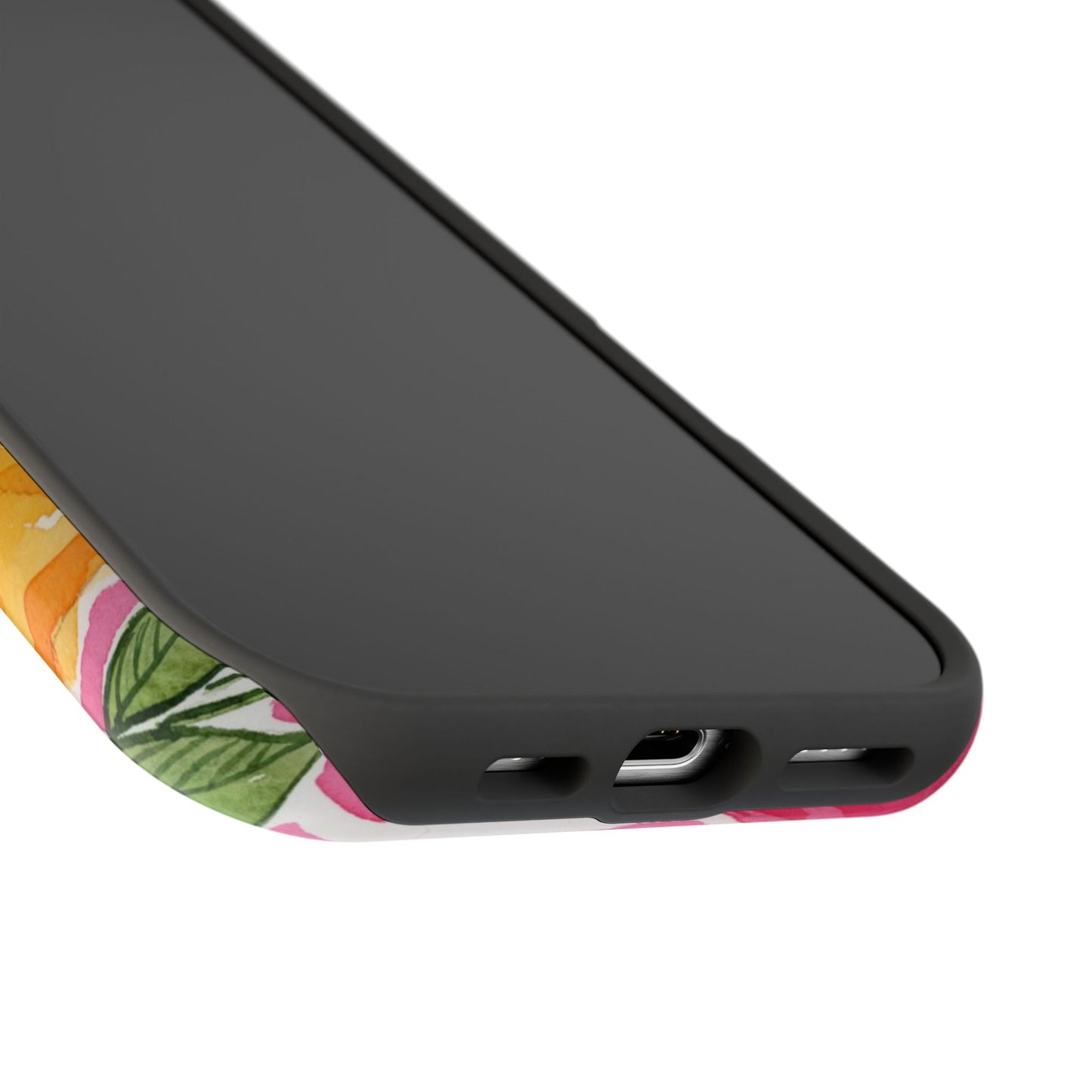 Pink Queen Magnetic Phone Case, Pink Floral Striped Phone Case
