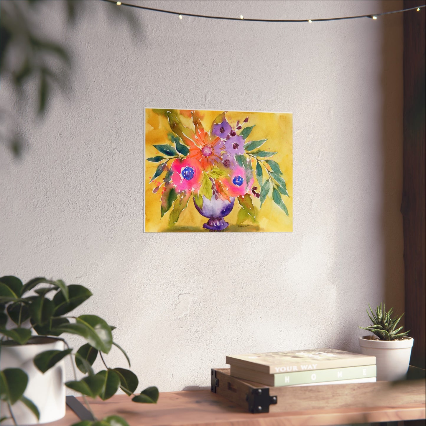 Loose Watercolor Floral Print - Original Watercolor Art Print, Fine Art Prints "Bold Blessings"