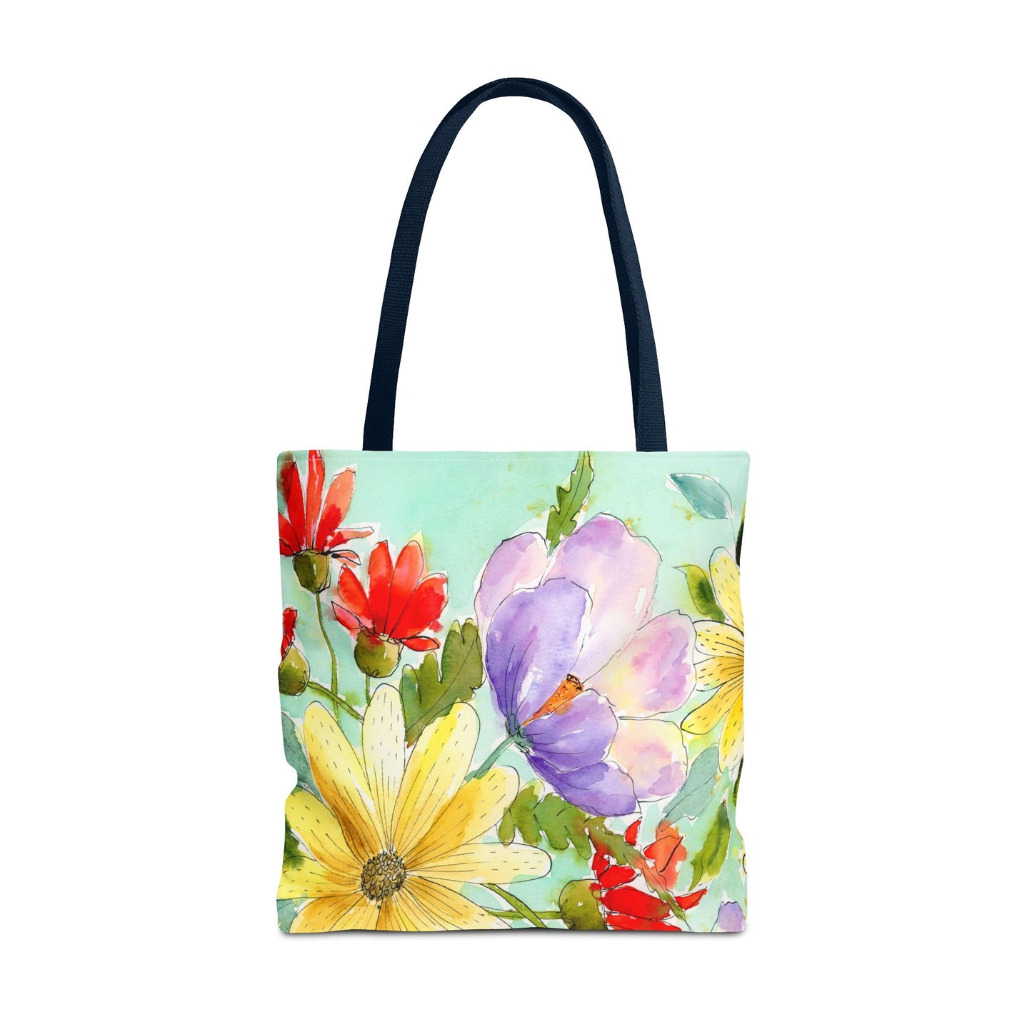 Colorful Flower Watercolor Tote Bag - Bloom & Go Floral Tote