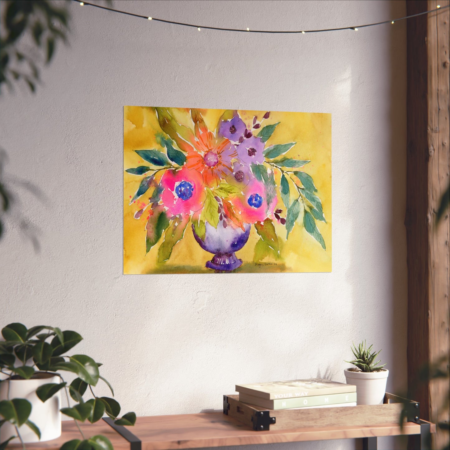 Loose Watercolor Floral Print - Original Watercolor Art Print, Fine Art Prints "Bold Blessings"