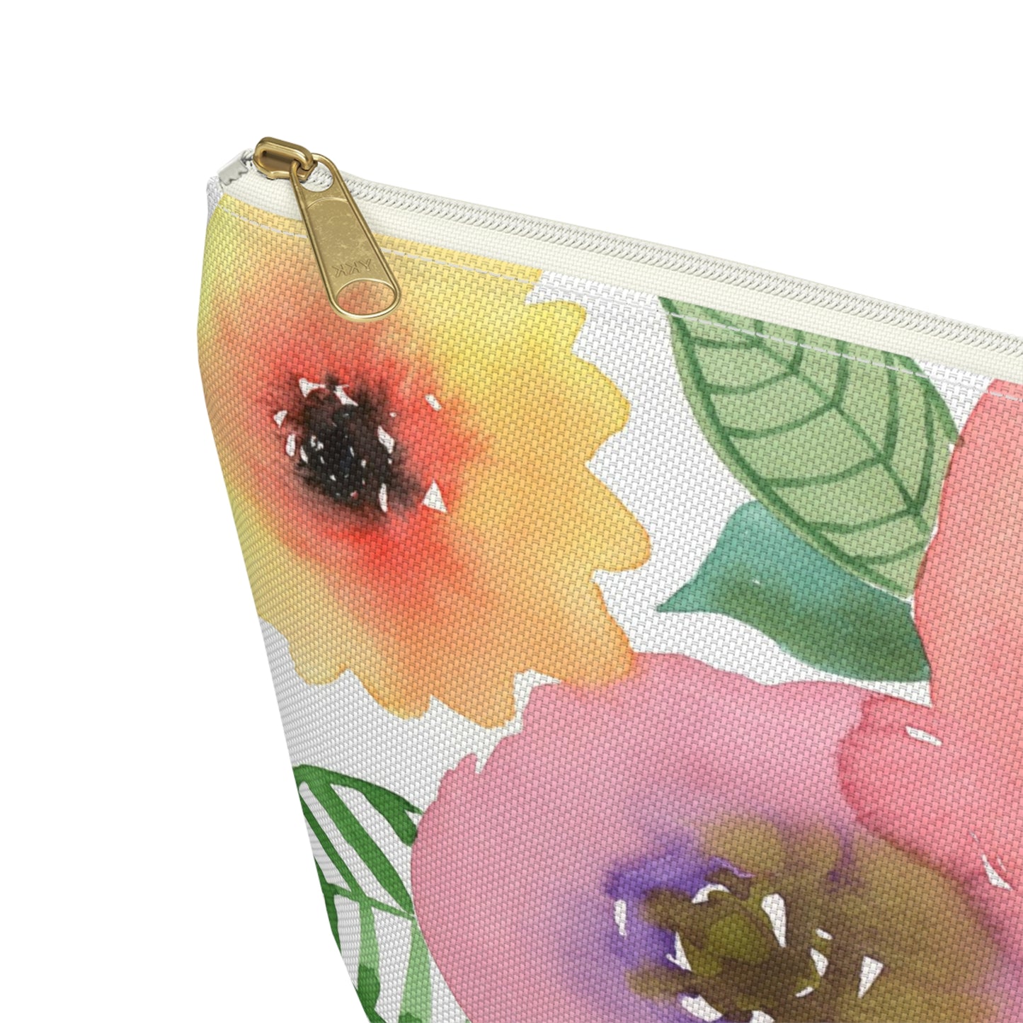 Soft Floral Accessory Pouch