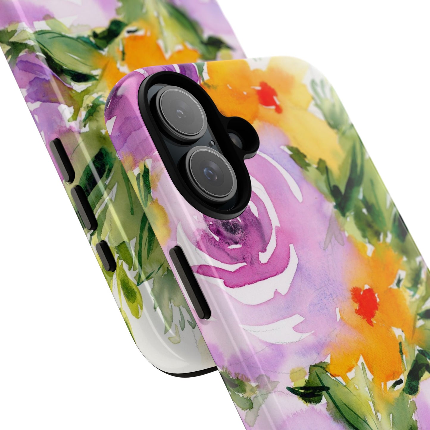Painted Purple Petals, Watercolor Phone Case