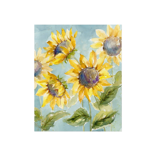 Sunflower Watercolor Print, Fine Art Sunflower Print, Sunflower Watercolor Fine Art Print