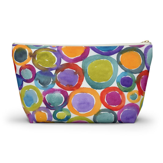 Abstract Colorful zip up Accessory Pouch