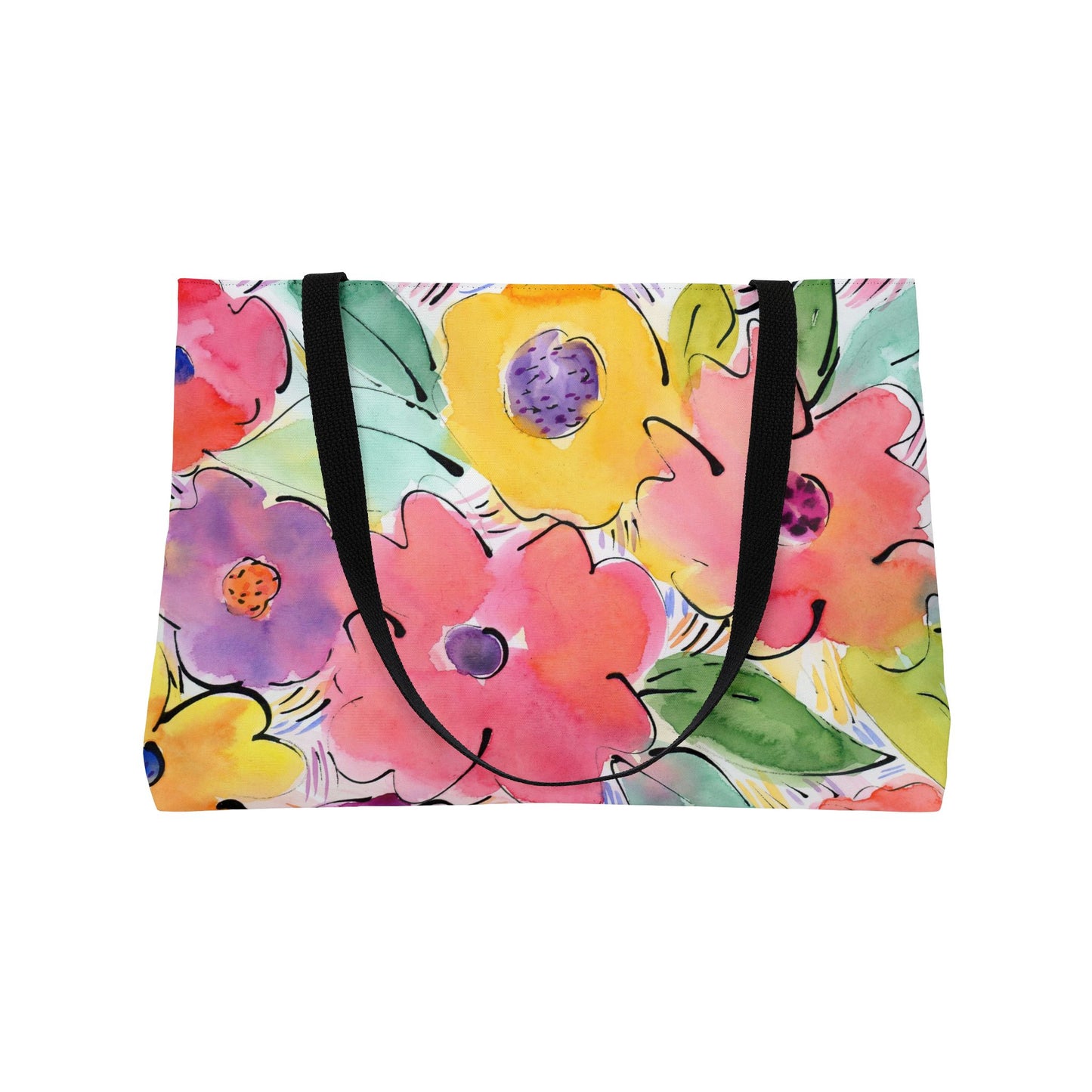 Colorful Floral Big Bloom Weekend Tote