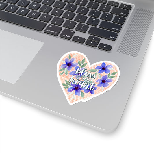 Floral Heart Sticker 'Bless your Heart'
