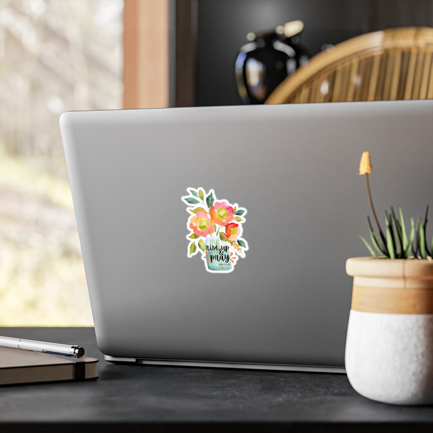 Floral Sticker 'Rise up and Pray'