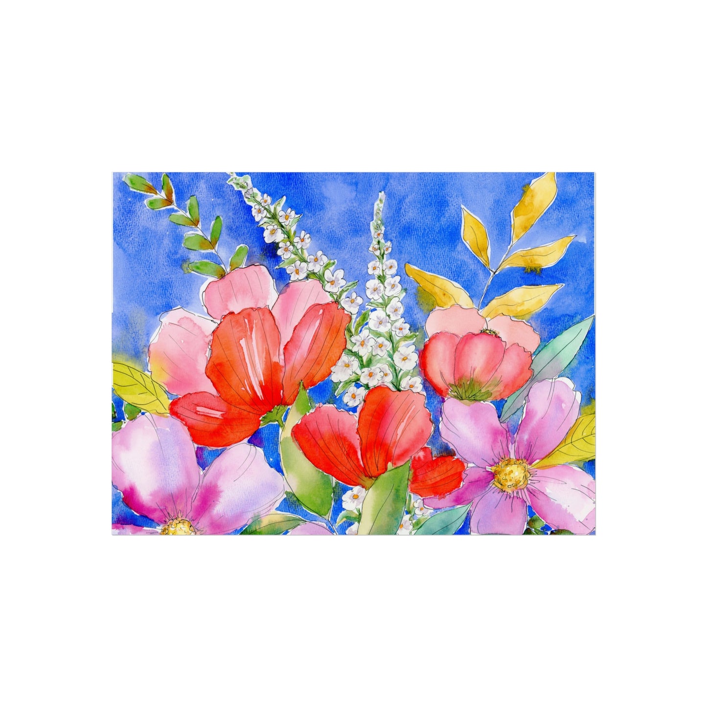 Colorful Floral Watercolor Fine Art Prints, 1 of 2