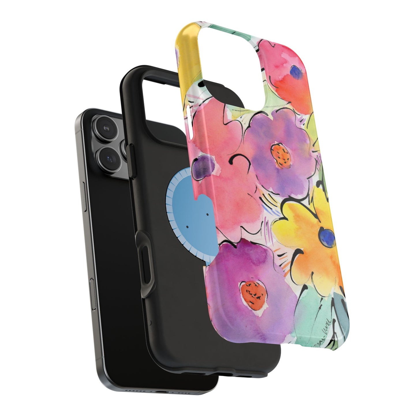 Colorful Abstract Flower Magnetic Phone Case