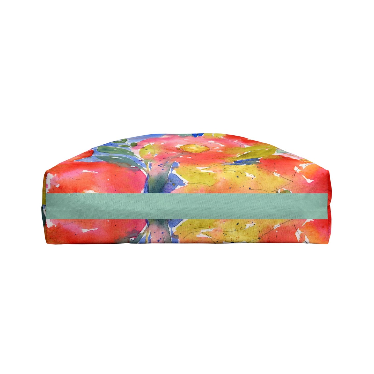 Big Bloom Weekender, Bold Citrus Floral Watercolor, Weekender Tote Bag