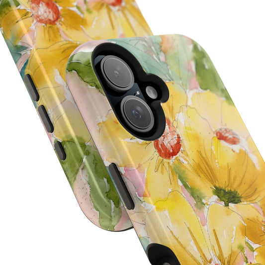 Magnetic Joyful Yellow Flower Phone Case