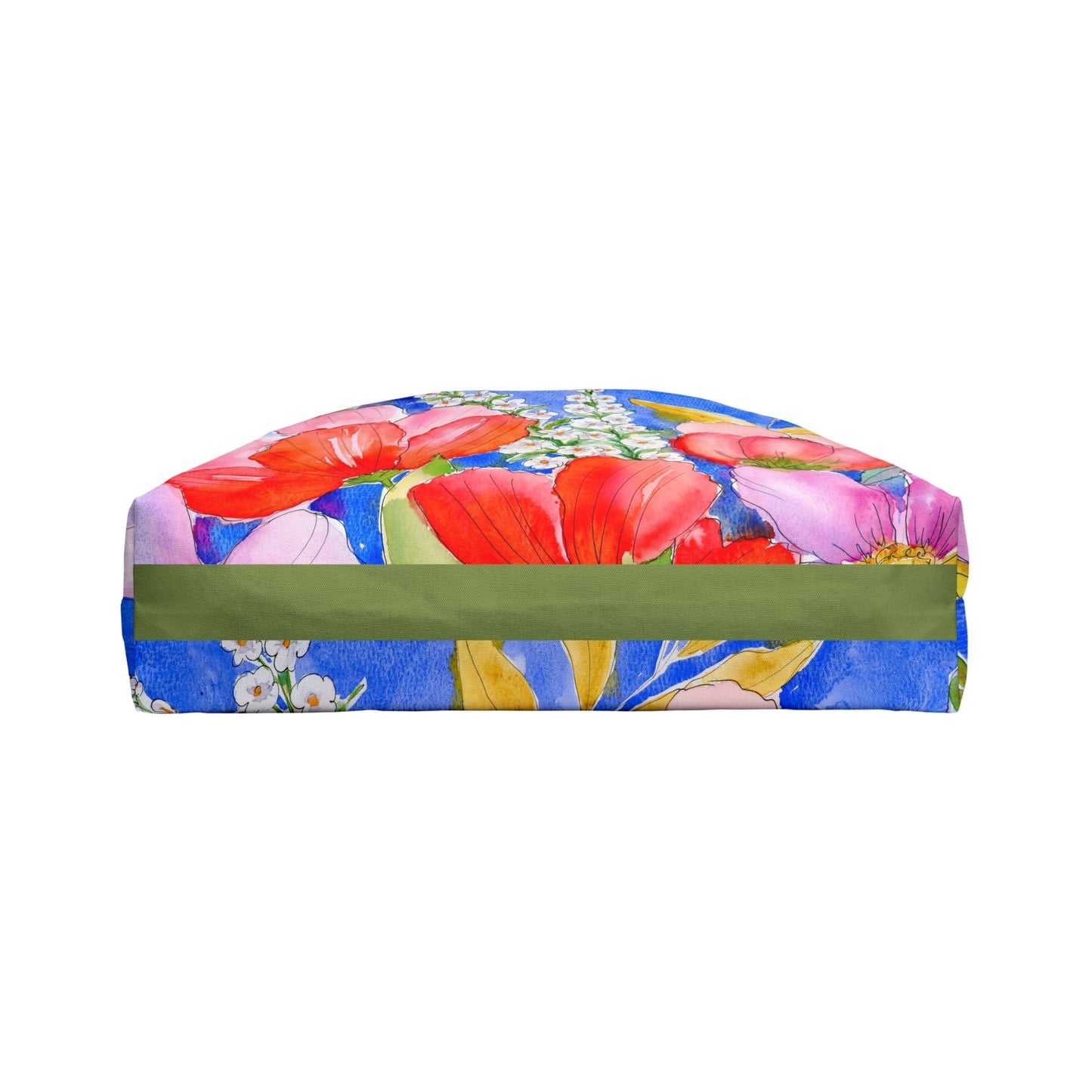 Colorful Floral Weekender Tote Bag - Large Watercolor Painted Tote