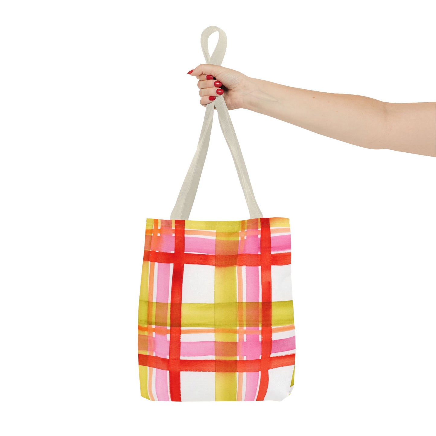 Plaid Watercolor Tote Bag