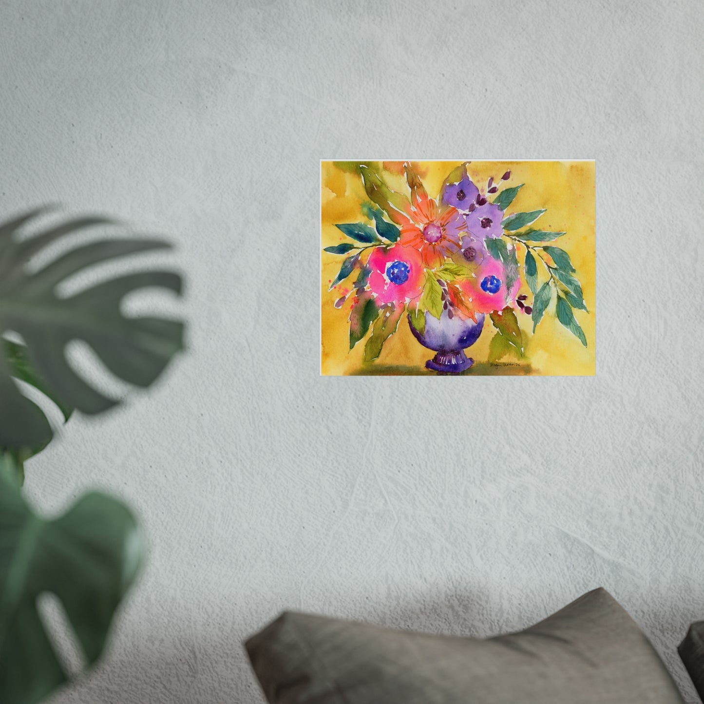 Loose Watercolor Floral Print - Original Watercolor Art Print, Fine Art Prints "Bold Blessings"