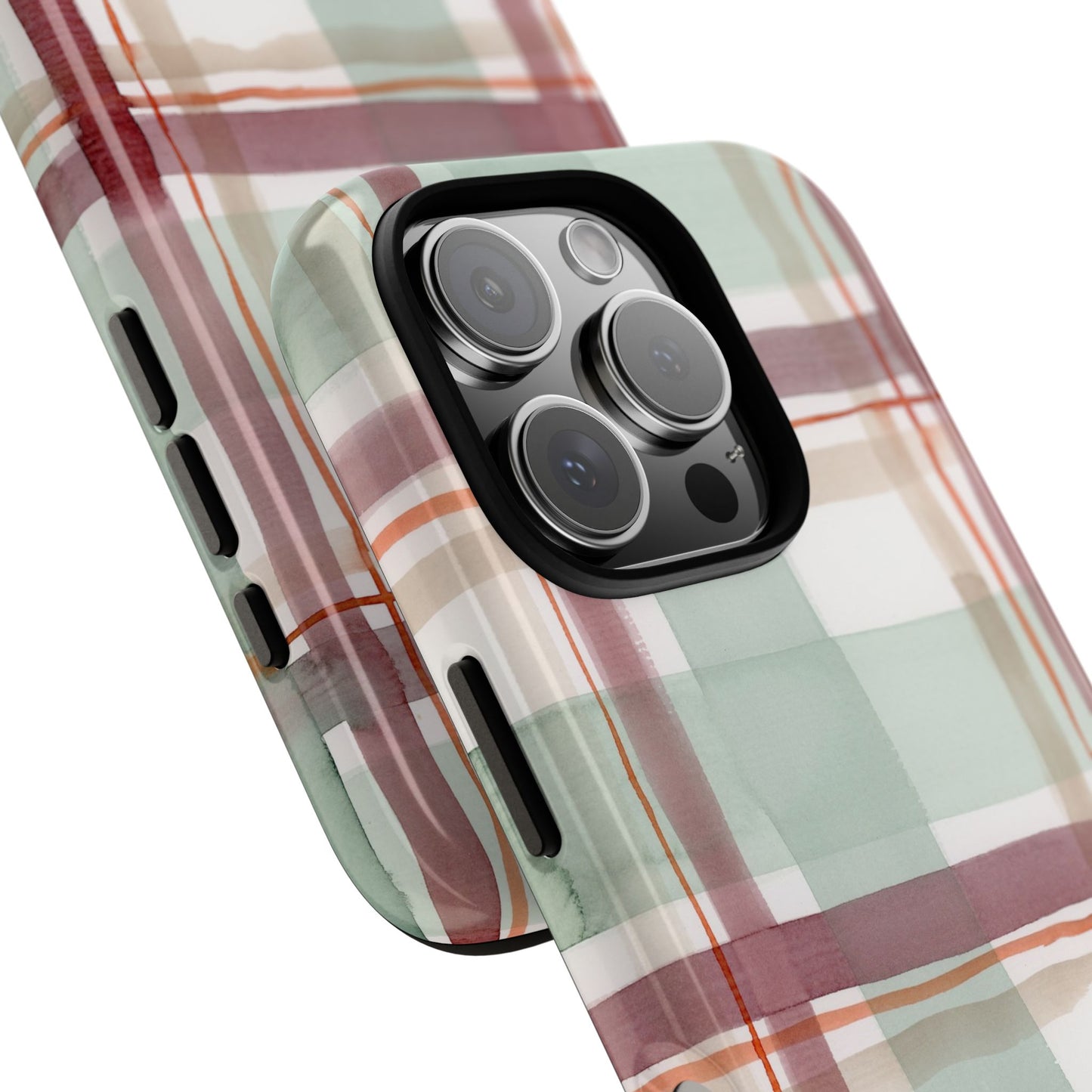 Plaid Watercolor Painted Phone Case