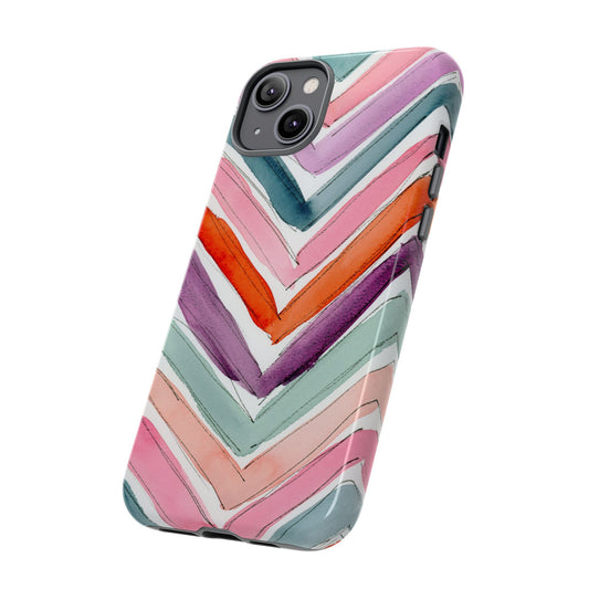Colorful Pattern Classic Phone Case, Abstract Phone Case