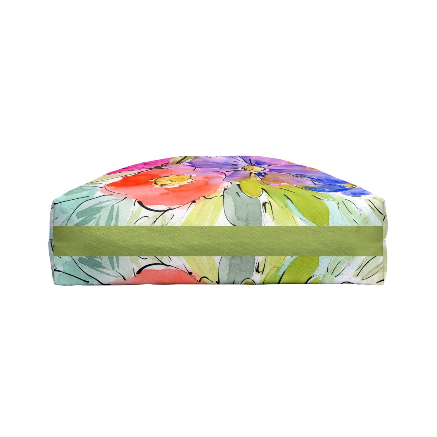 Big Bloom Weekender - Loose Floral Colorful Tote Bag - Large Watercolor Painted Tote, Travel Tote