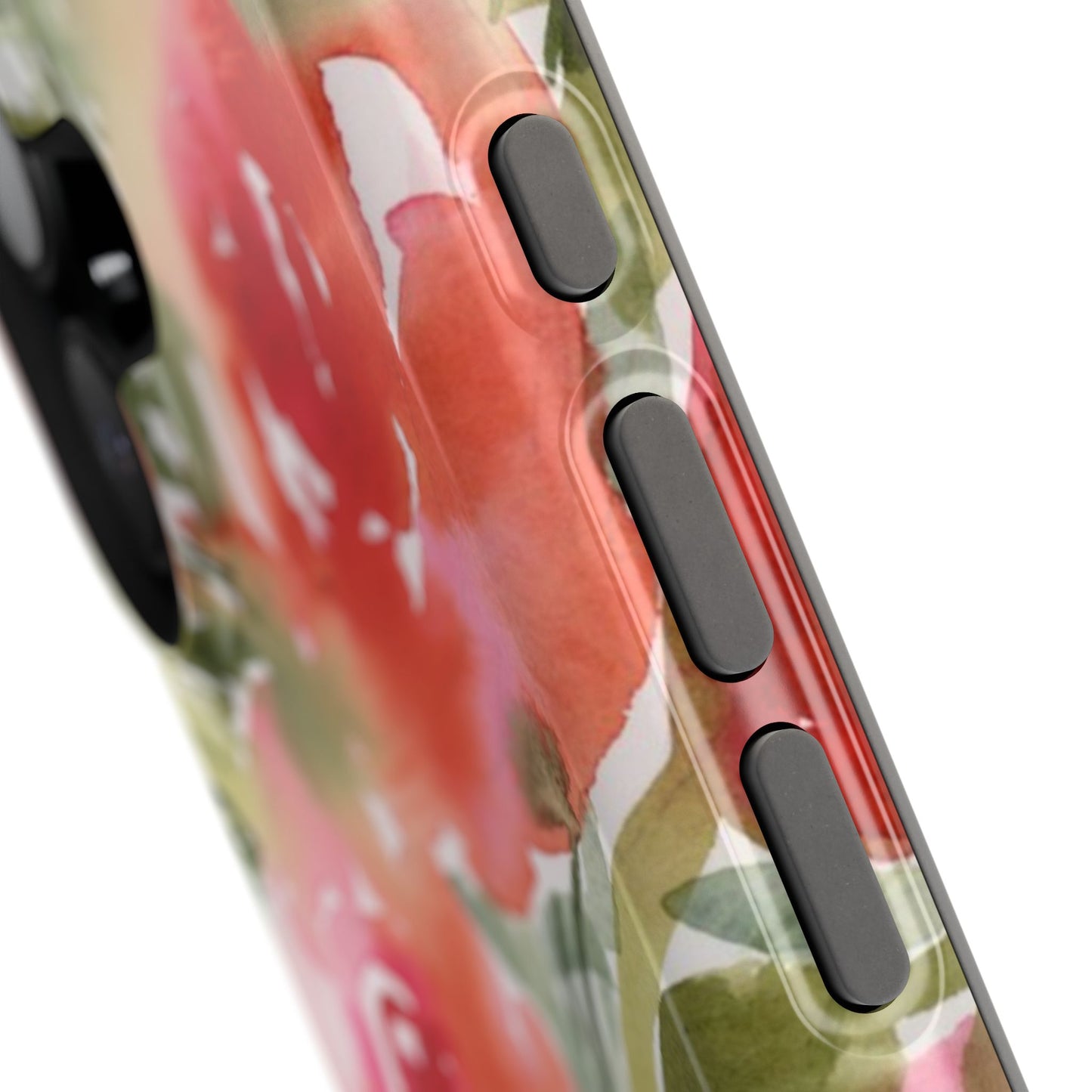 Loose Floral Watercolor Magnetic Case, Pink Bloom Phone Case
