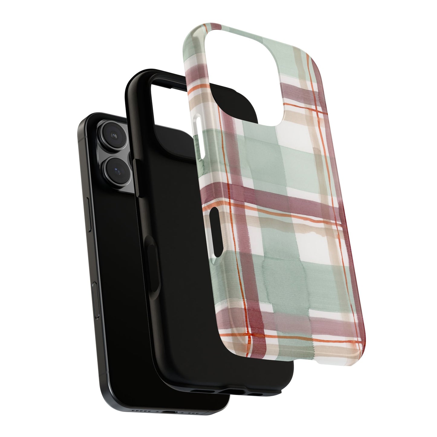 Plaid Watercolor Painted Phone Case