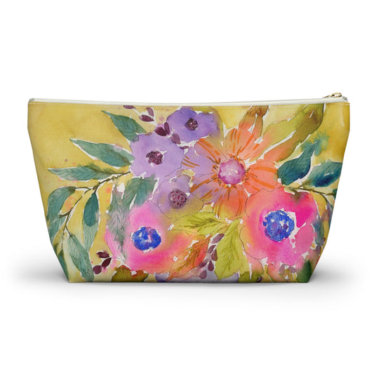 Bold Modern Floral Accessory Pouch