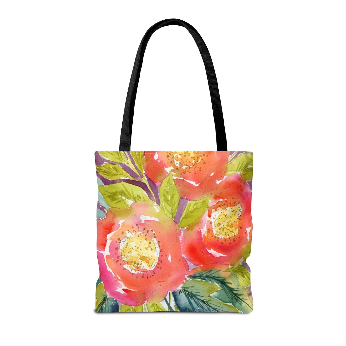 Bloom & Go Tote bag, 3 Sizes, Watercolor Floral Print Tote