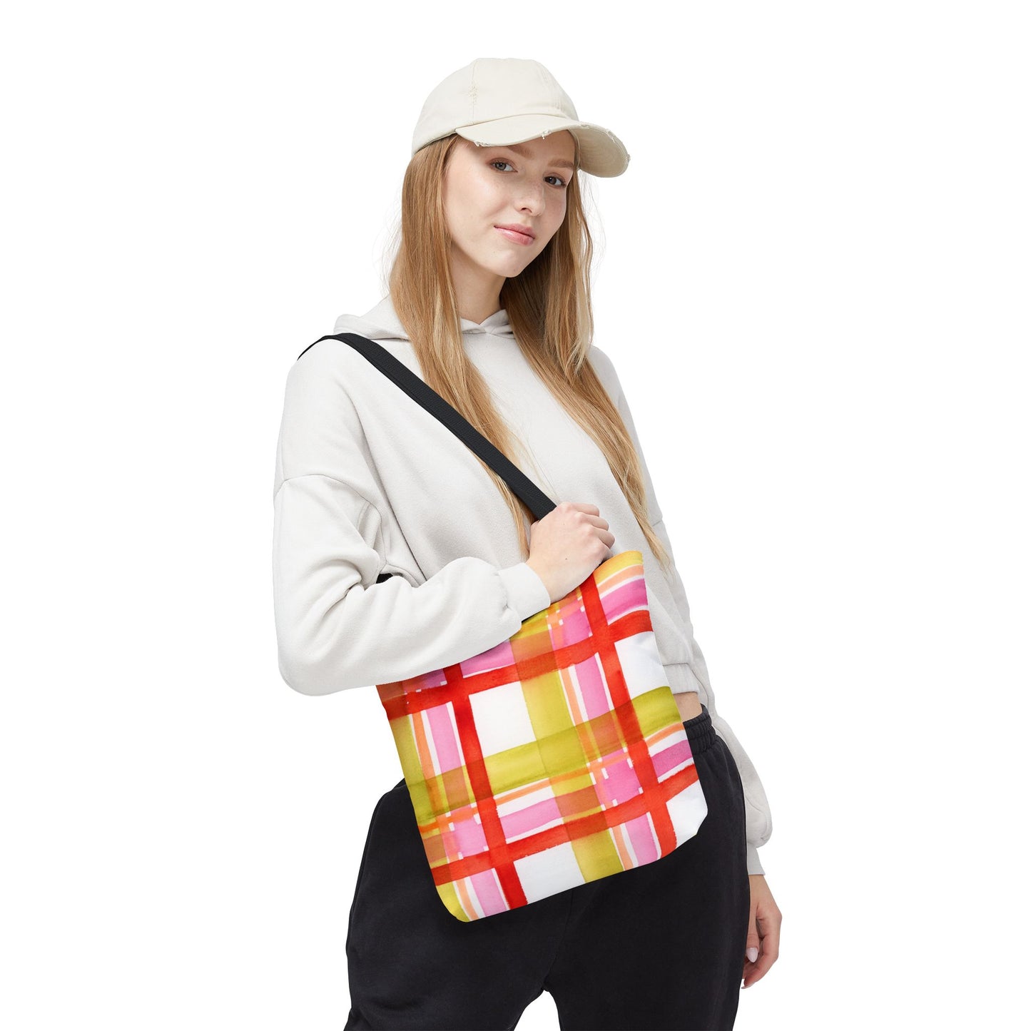 Plaid Watercolor Tote Bag