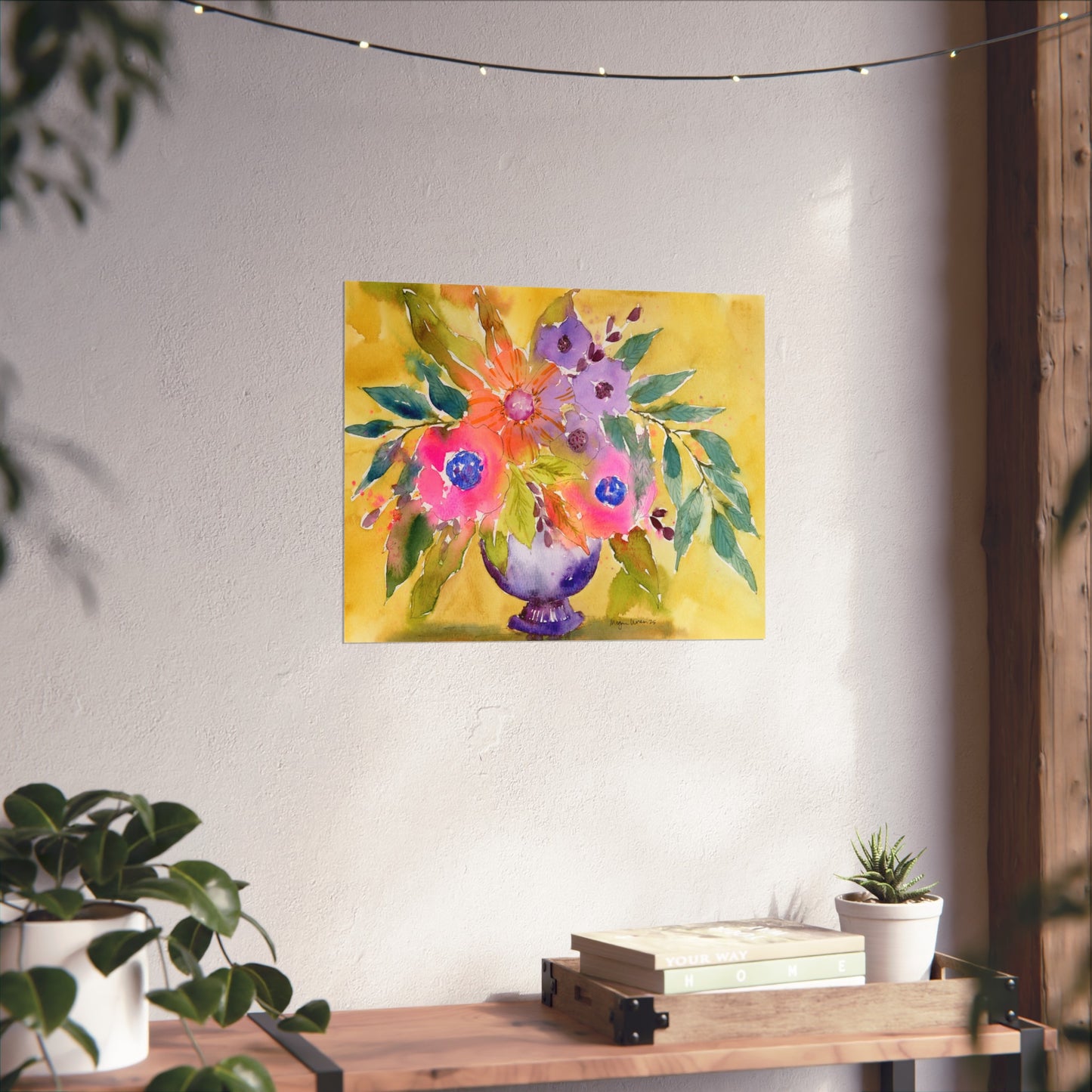 Loose Watercolor Floral Print - Original Watercolor Art Print, Fine Art Prints "Bold Blessings"