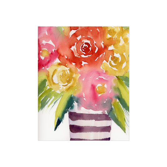 Loose Watercolor Blooms, Watercolor Print, Wall Decor, Wall Art Print, Loose Floral Watercolor Fine Art Prints