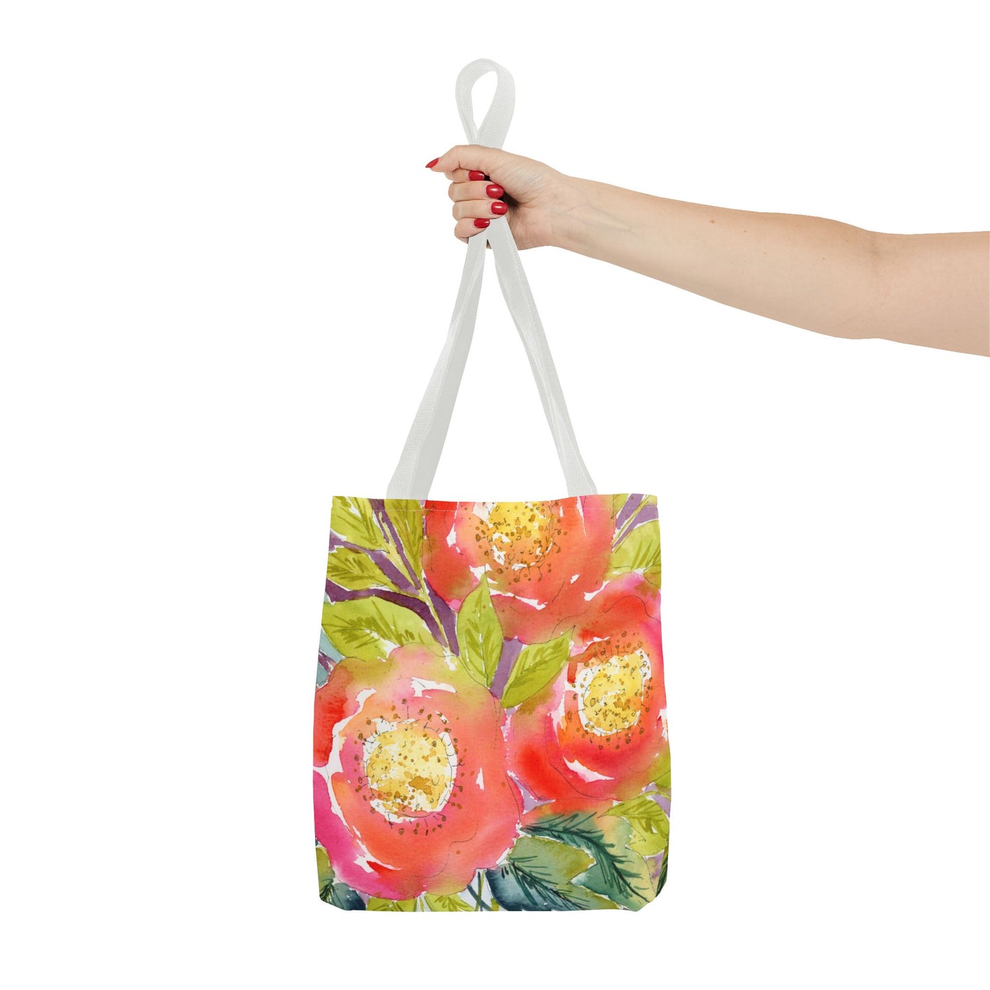 Bloom & Go Tote bag, 3 Sizes, Watercolor Floral Print Tote