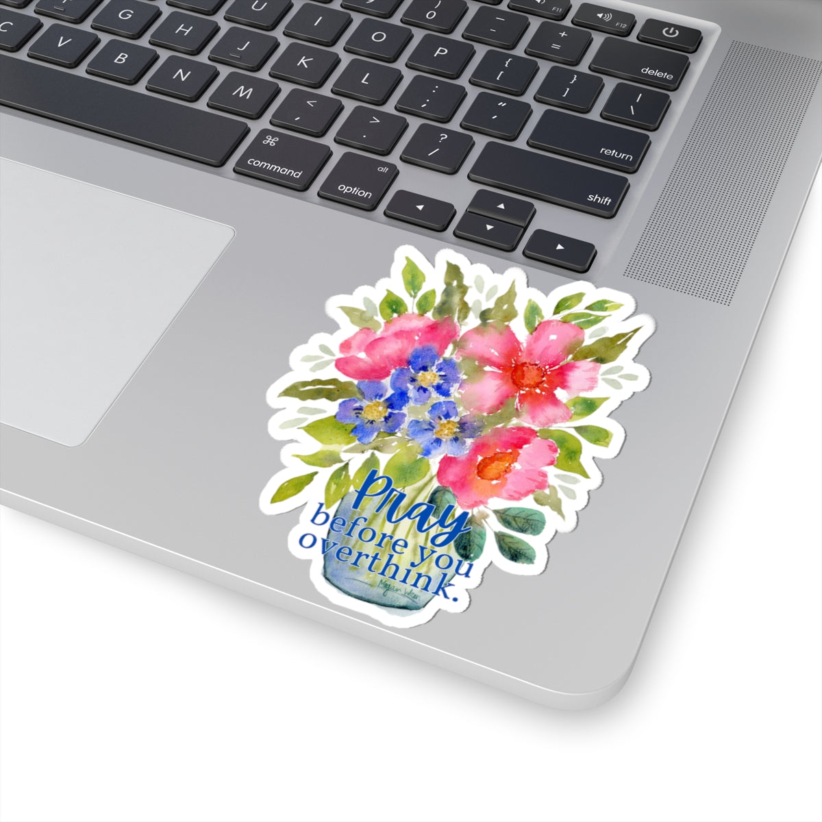 Colorful Positive Sticker, 'Pray before you overthink'