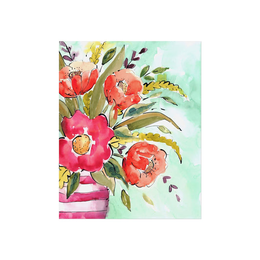 Bold & Blooming Colorful Watercolor Print, Large Floral Print, Floral Watercolor Fine Art Prints