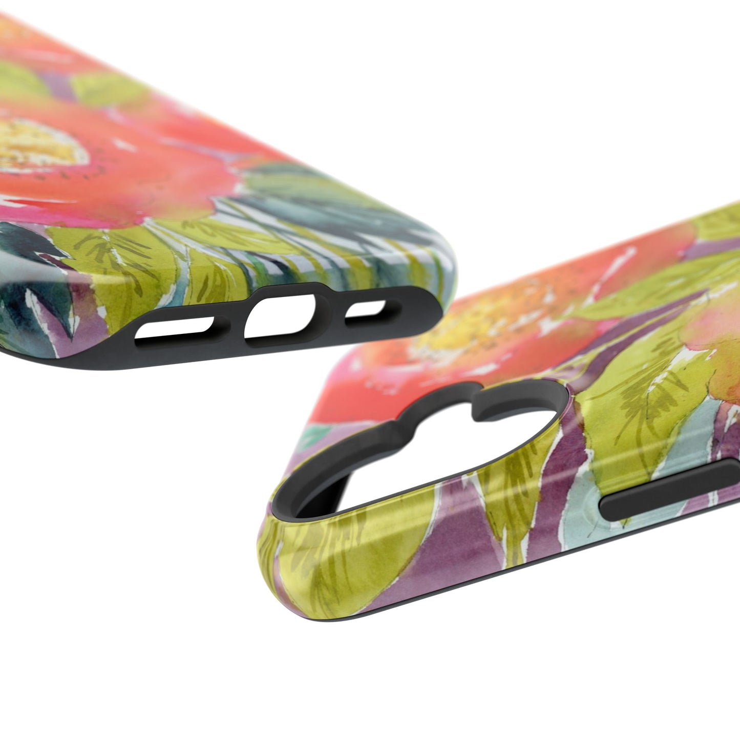 Bright Blushing Blooms, Watercolor Magnetic Phone Case