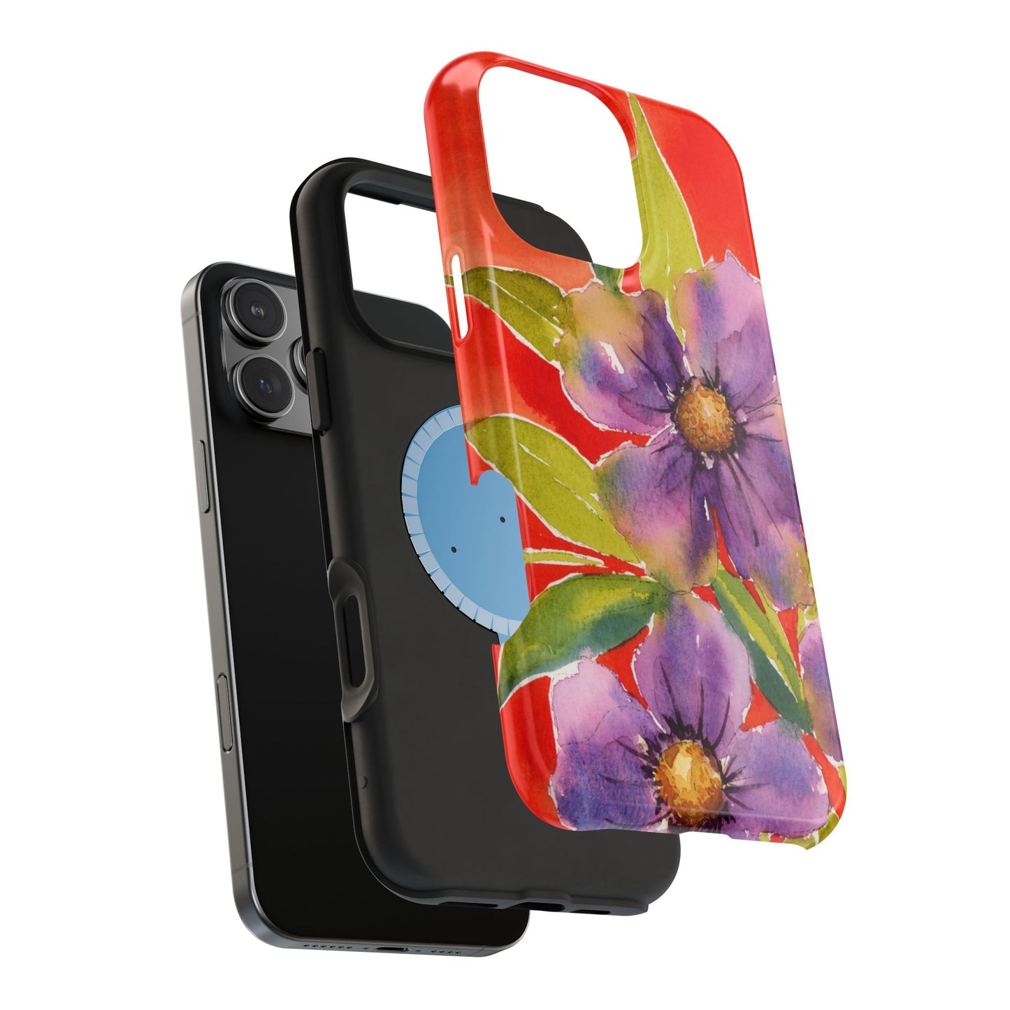Lime & Lavender Heat Colorful Floral Magnetic Phone Case
