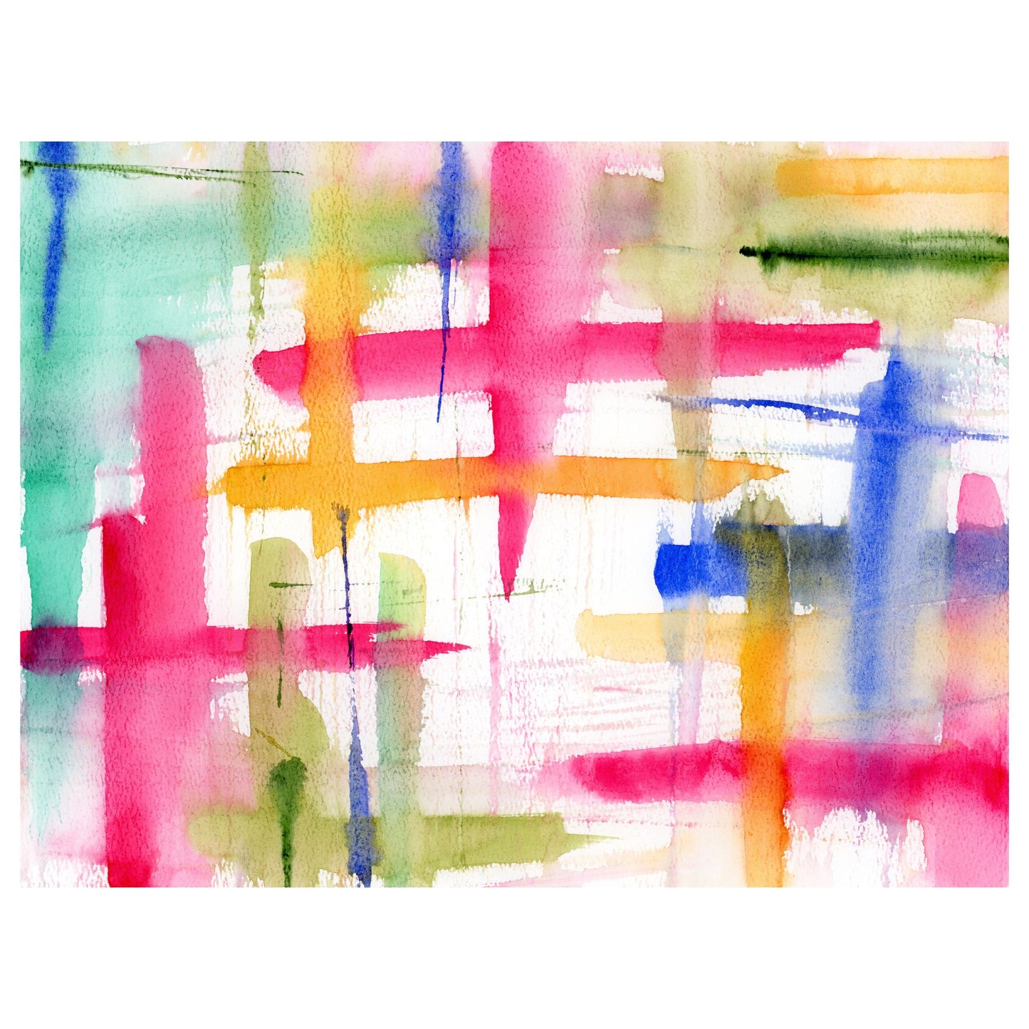 Color Riot - Original Watercolor Abstract Painting, 11"x15"