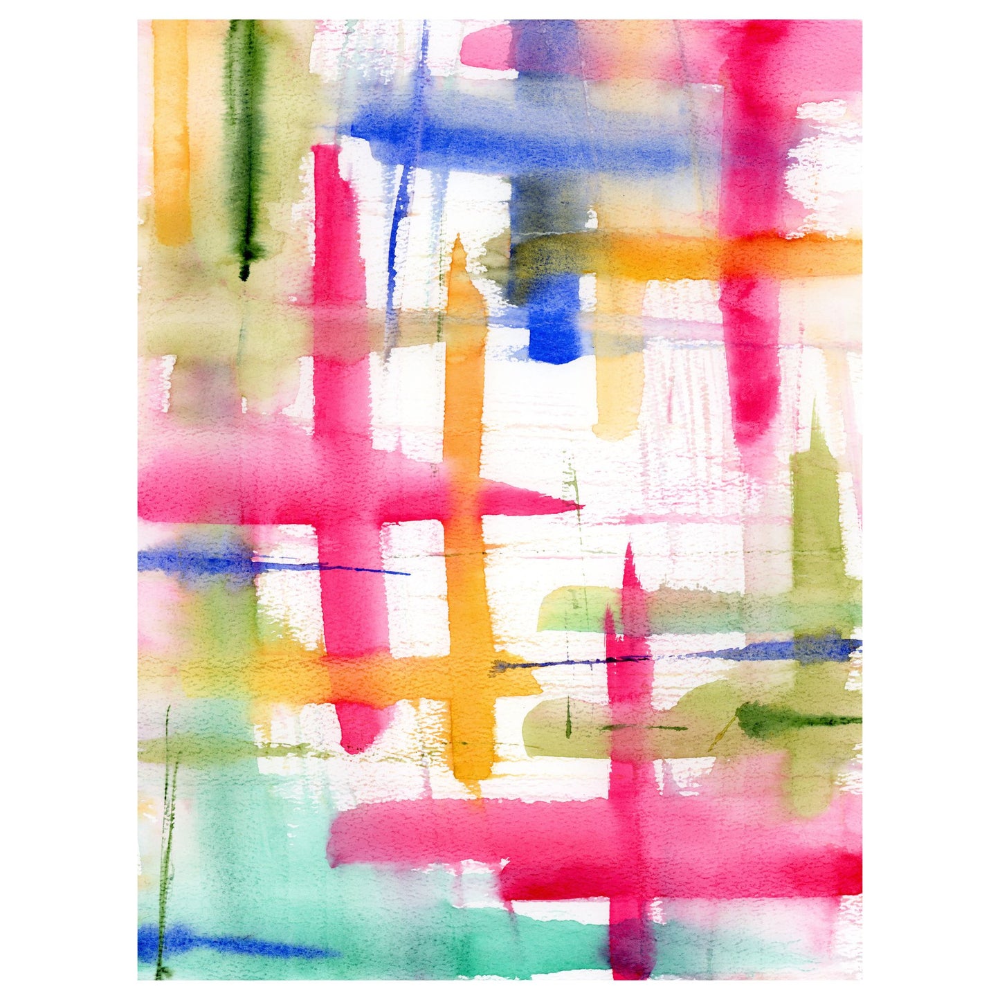 Color Riot - Original Watercolor Abstract Painting, 11"x15"